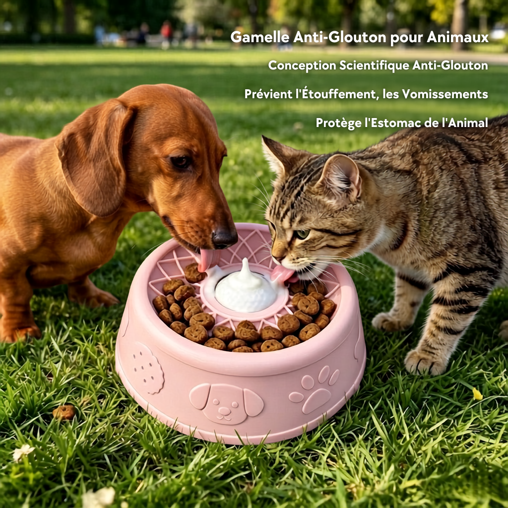 Bol Anti-Glouton Interactif pour Chien et Chat