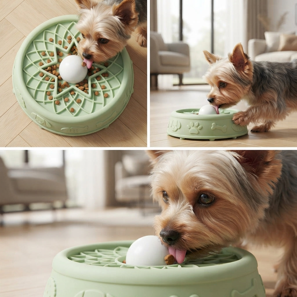 Bol Anti-Glouton Interactif pour Chien et Chat